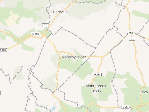 Plan de Valleroy-le-Sec