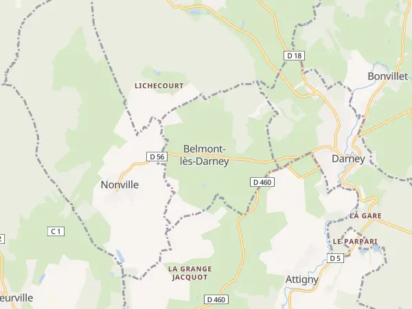 Plan de Belmont-lès-Darney