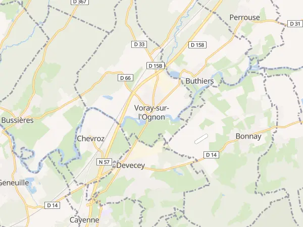 Plan de Voray-sur-l’Ognon
