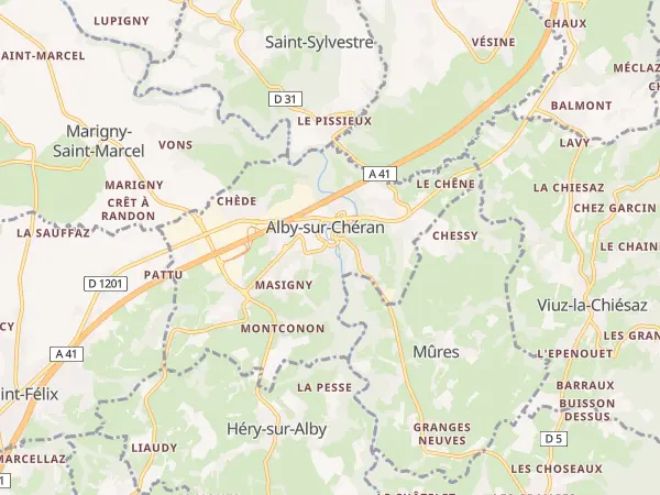 Plan de Alby-sur-Chéran