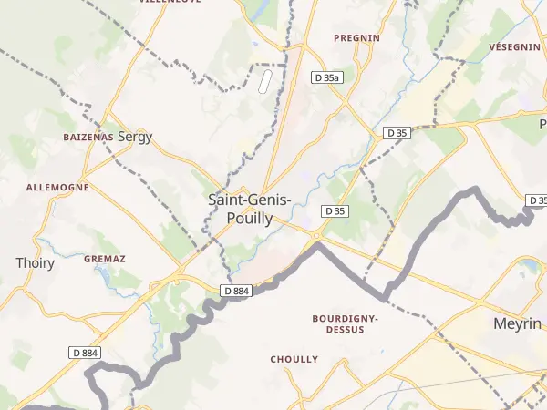 Plan de Saint-Genis-Pouilly