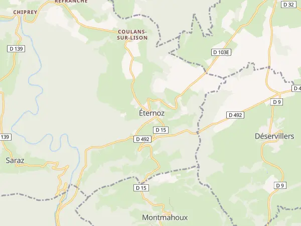 Plan de Éternoz-Vallée-du-Lison