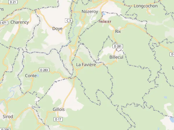 Plan de La Favière
