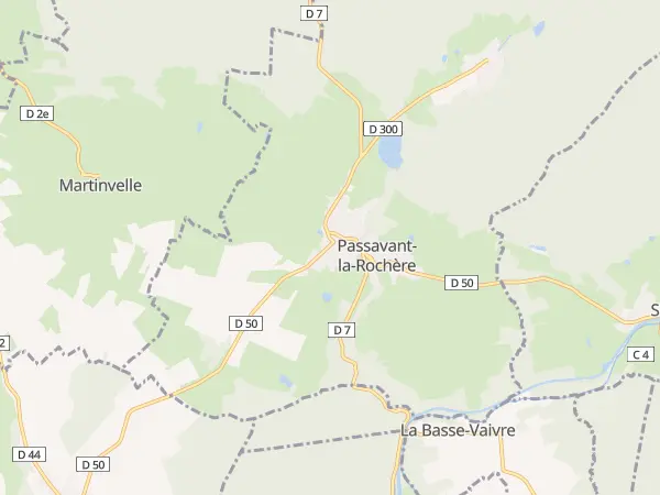 Plan de Passavant-la-Rochère