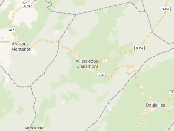 Plan de Villers-sous-Chalamont