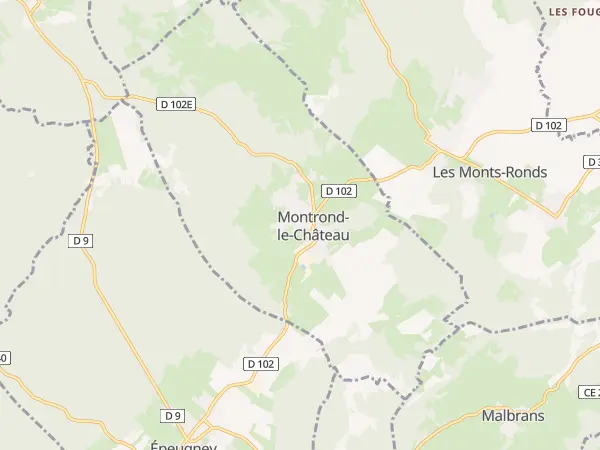 Plan de Montrond-le-Château