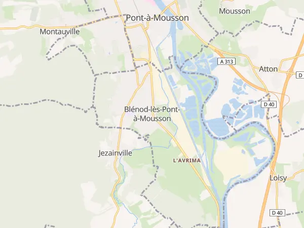 Plan de Blénod-lès-Pont-à-Mousson