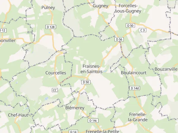 Plan de Fraisnes-en-Saintois