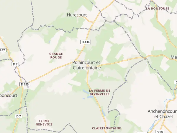Plan de Polaincourt-et-Clairefontaine