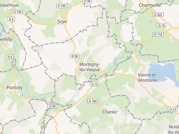 Plan de Montigny-lès-Vesoul