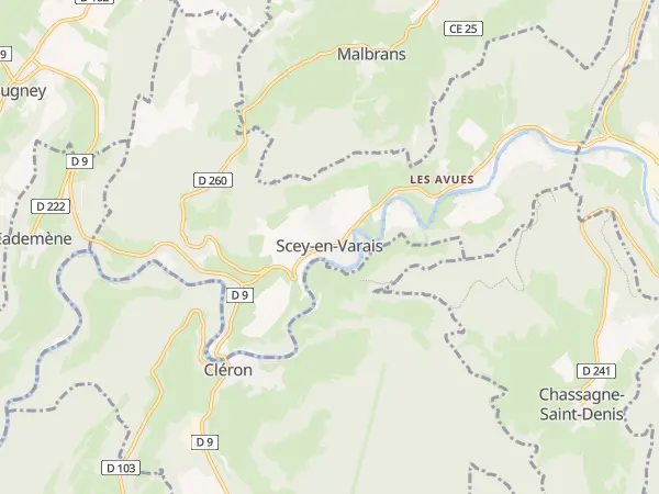Plan de Scey-Maisières