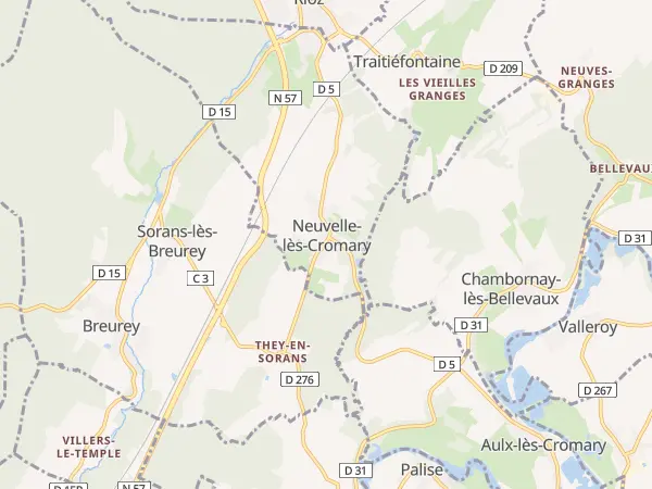 Plan de Neuvelle-lès-Cromary