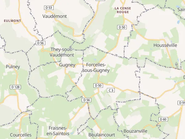 Plan de Forcelles-sous-Gugney