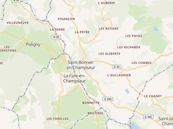 Plan de Saint-Bonnet-en-Champsaur