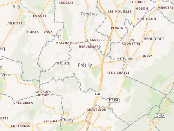Plan de Présilly