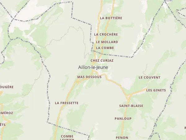 Plan de Aillon-le-Jeune