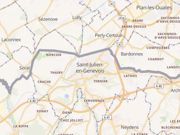 Plan de Saint-Julien-en-Genevois