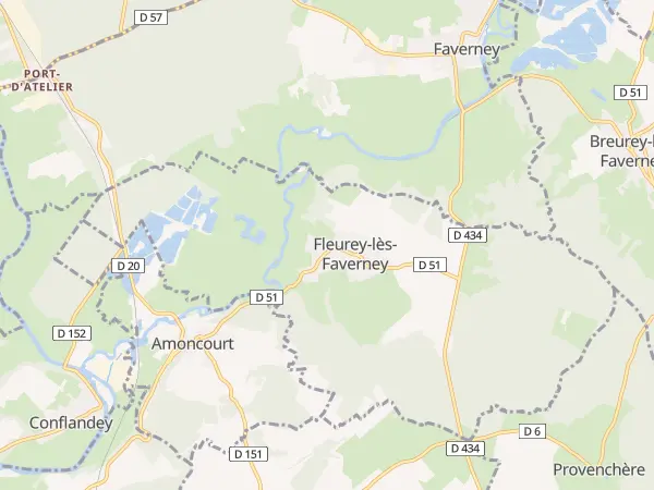 Plan de Fleurey-lès-Faverney