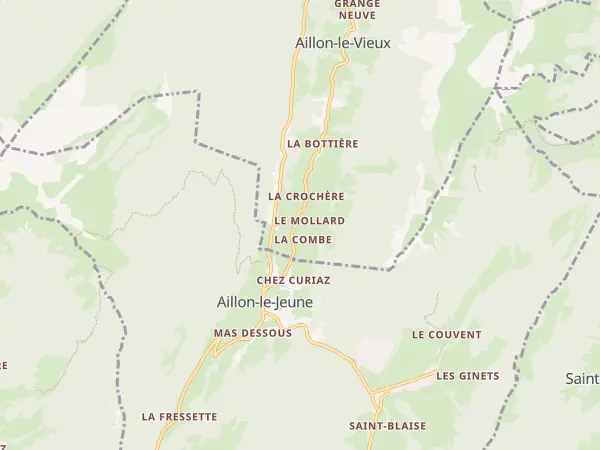 Plan de Aillon-le-Vieux