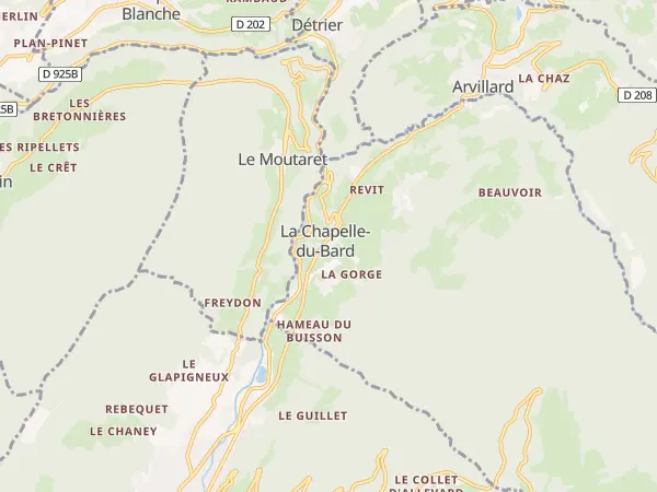Plan de La Chapelle-du-Bard