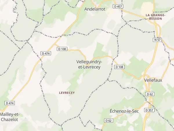 Plan de Velleguindry-et-Levrecey