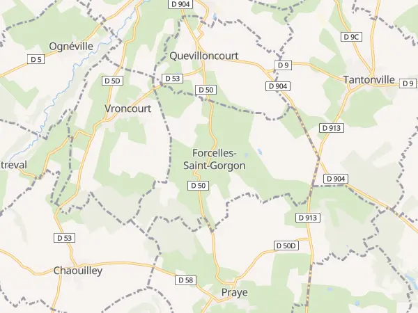 Plan de Forcelles-Saint-Gorgon
