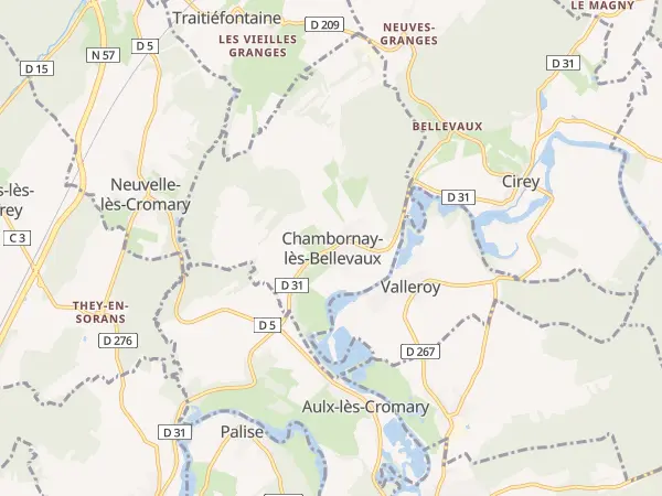 Plan de Chambornay-lès-Bellevaux
