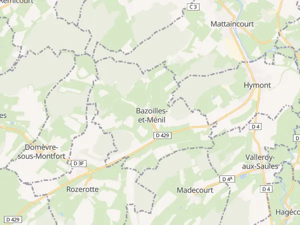 Plan de Bazoilles-et-Ménil