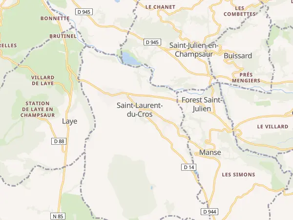 Plan de Saint-Laurent-du-Cros