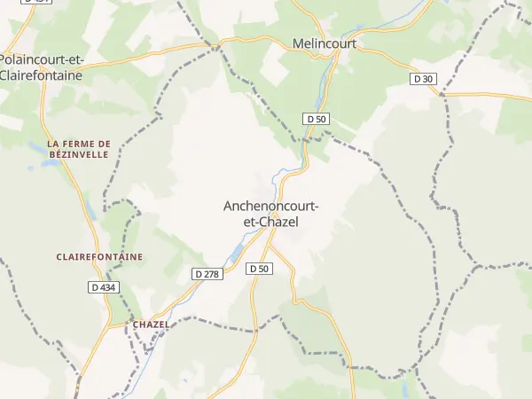 Plan de Anchenoncourt-et-Chazel