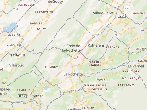 Plan de La Croix-de-la-Rochette