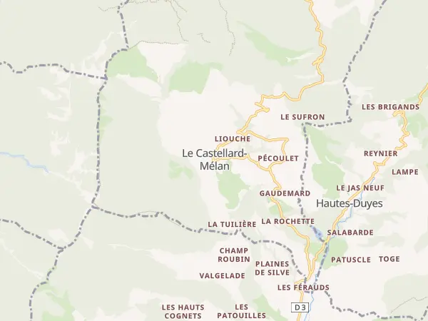 Plan du Castellard-Mélan