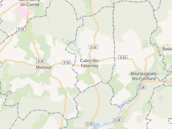 Plan de Cubry-lès-Faverney
