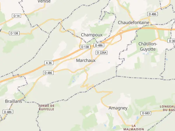 Plan de Marchaux-Chaudefontaine