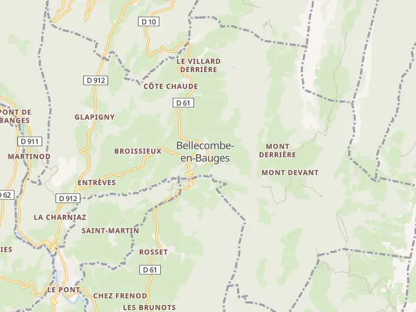 Plan de Bellecombe-en-Bauges