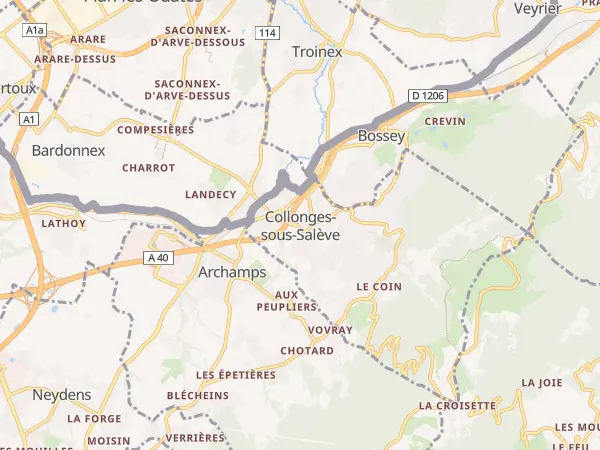 Plan de Collonges-sous-Salève