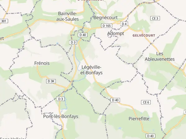 Plan de Légéville-et-Bonfays
