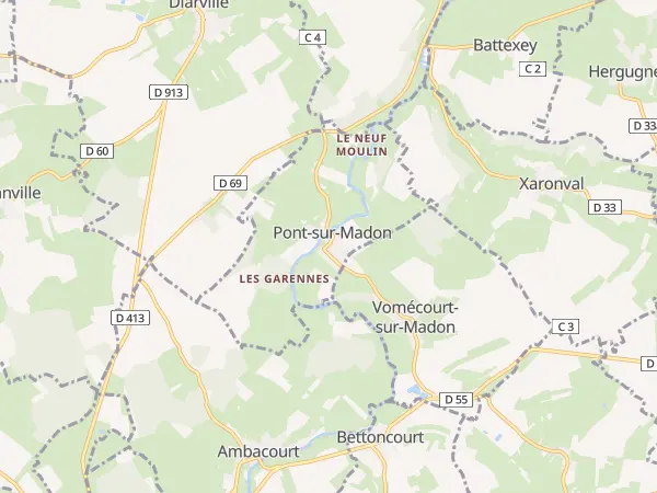 Plan de Pont-sur-Madon