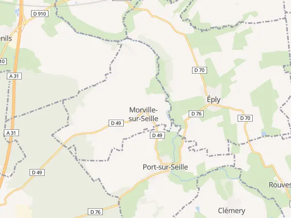 Plan de Morville-sur-Seille