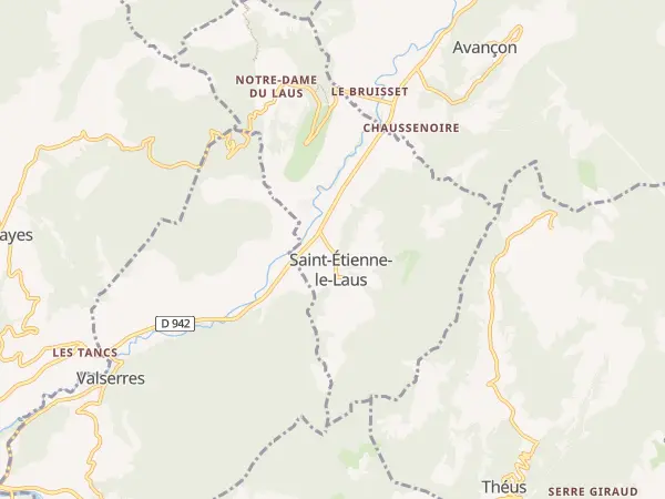 Plan de Saint-Étienne-le-Laus