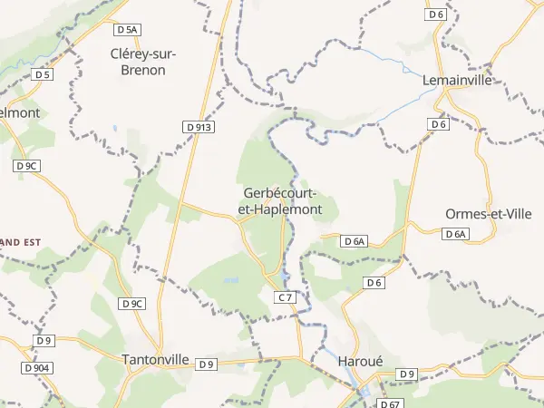 Plan de Gerbécourt-et-Haplemont
