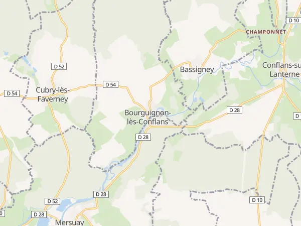 Plan de Bourguignon-lès-Conflans