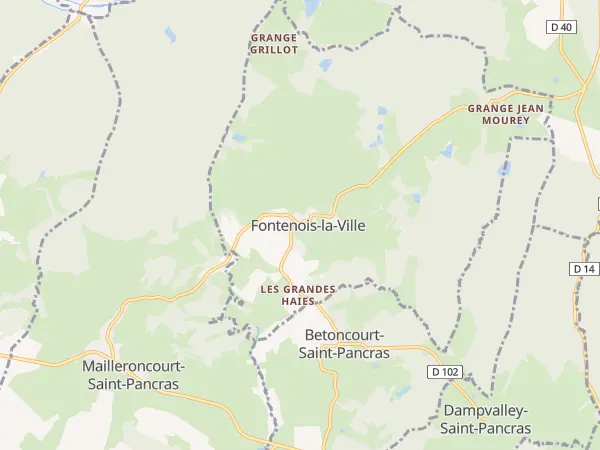 Plan de Fontenois-la-Ville
