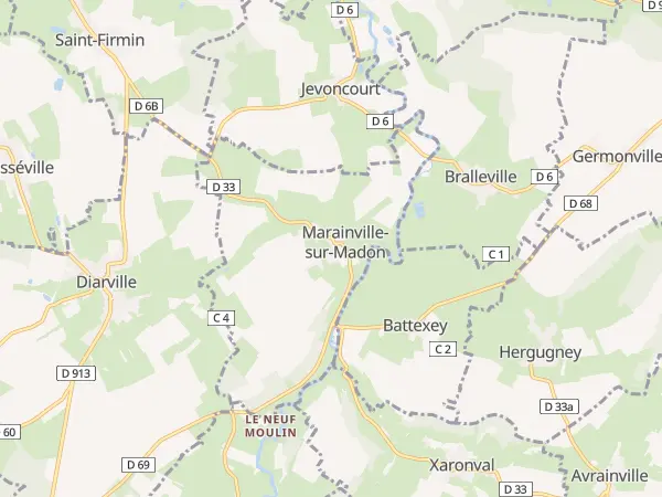 Plan de Marainville-sur-Madon