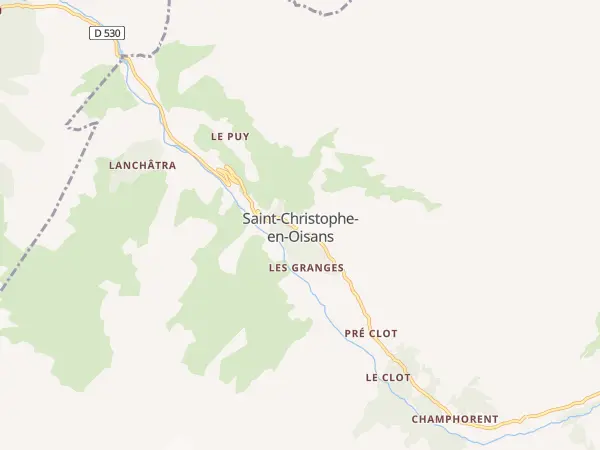 Plan de Saint-Christophe-en-Oisans