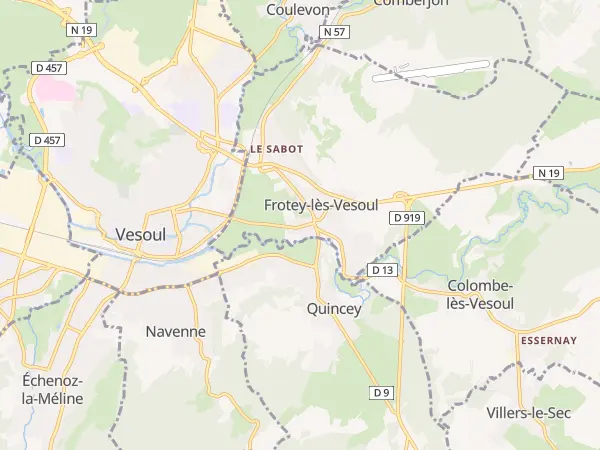 Plan de Frotey-lès-Vesoul