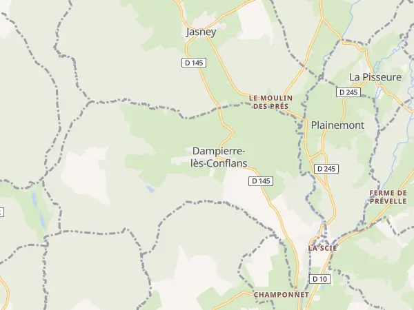 Plan de Dampierre-lès-Conflans