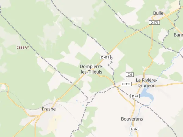 Plan de Dompierre-les-Tilleuls