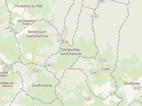 Plan de Dampvalley-Saint-Pancras