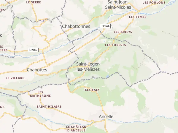 Plan de Saint-Léger-les-Mélèzes